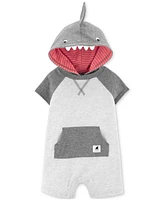 Carter's Baby Boys Shark Hooded Short-Sleeve Romper