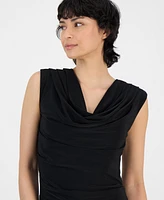 Bar Iii Women's Cap-Sleeve Cowlneck Top, Created for Macy's