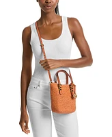 Michael Kors Quinn Small North South Woven Tote Crossbody