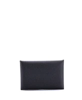 Pre-Owned Hermes Calvi Duo Card Holder Epsom
