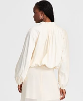 Bar Iii Women's Long-Sleeve Bubble-Hem Cargo Jacket, Exclusively at Macy's