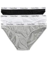 Calvin Klein Women's Carousel Cotton 3-Pack Bikini Underwear QD3588