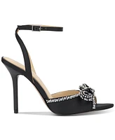 Jessica Simpson Women's Nolira Two-Piece Rhinestone Bow Dress Sandals