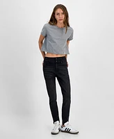 Tinseltown Juniors' High-Rise Double-Waistband Skinny Jeans