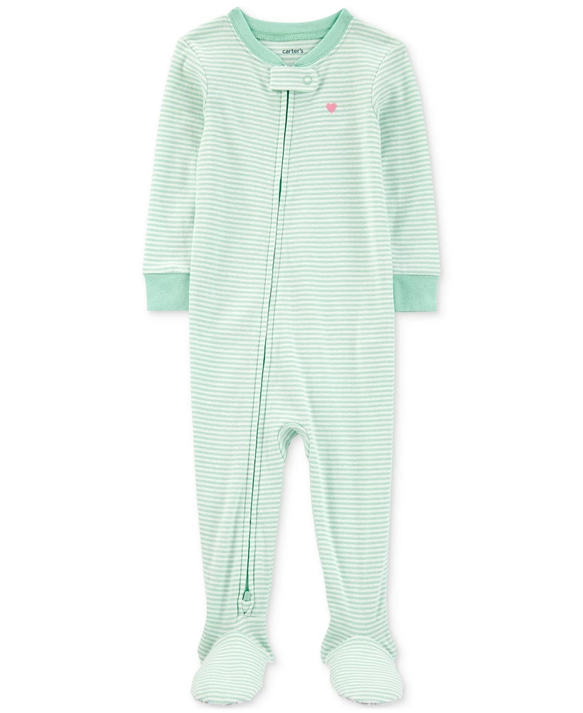 Carter's Baby 1-Piece Striped Cotton Footed Pajamas