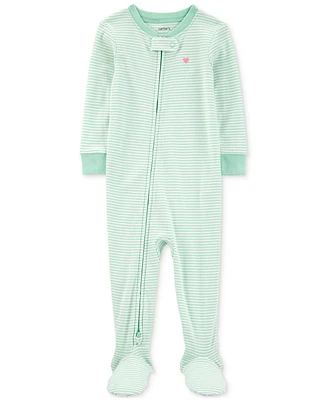 Carter's Baby 1-Piece Striped Cotton Footed Pajamas