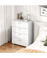 4-Drawer Storage Dresser with Handles and Anti-Tip Devices for Safe Organized Bedroom