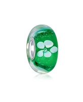 Bling Jewelry Mixed Set Sterling Silver Glass Charm Bead Celtic Shamrock Irish Green Clover Knot