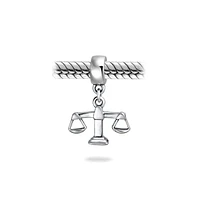 Bling Jewelry Judge Lawyer Scales Of Justice Libra Zodiac Dangle Charm Bead Sterling Silver