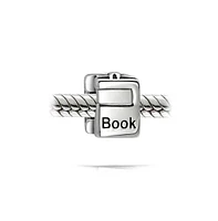 Bling Jewelry Graduate Student Charm Bead Bookworm Reader Sterling Silver for European Bracelet