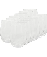 Gibson Home Bellini Glass 12 Piece All Purpose Stemless Red, White, Water, Beverage Glasses/Tumbler - Set of 12