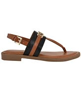 Tommy Hilfiger Women's Carree T-Strap Flat Sandals