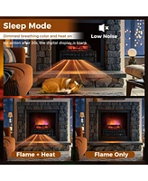 Infrared Quartz Electric Fireplace Log Heater with Adjustable Flame for Efficient Heating and Cozy Ambiance