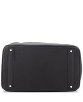 Pre-Owned HERMES Hac 40 Handbag Black Togo with Palladium Hardware
