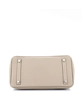 Pre-Owned HERMES Birkin 30 Handbag Grey Togo with Palladium Hardware