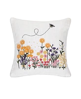 16" x 16" Bumble Bee Garden Spring Decorative Throw Pillow