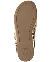 Karl Lagerfeld Paris Women's Charlay Almond Toe Flat Sandals