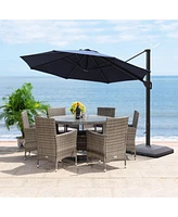 11ft Cantilever Patio Umbrella Outdoor Patio Offset Patio Umbrella Large Outdoor Umbrella Pool Umbrella for Backyard Garden Deck Pool