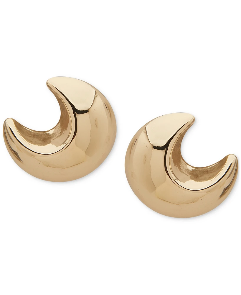 Anne Klein Gold-Tone Twisted Puffy Linear Earrings