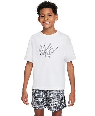Nike Big Boys Dri-fit Short-Sleeve Logo Graphic Top
