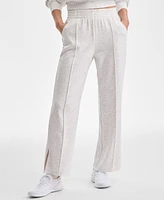 Id Ideology Women's Split-Leg Heather Sweatpants, Exclusively at Macy's