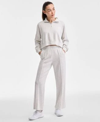 Ideology Womens Quarter Zip Pullover Top Split Hem Sweatpants Exclusively At Macys