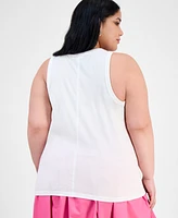On 34th Trendy Plus Lily Graphic-Print Tank Top, Exclusively at Macy's