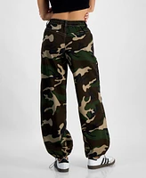Madden Girl Juniors' High-Rise Parachute Cargo Pants