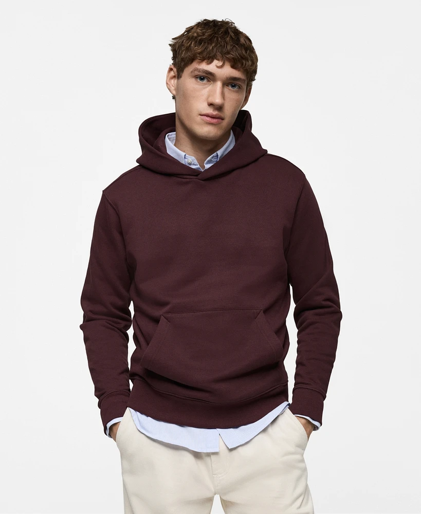 Mango Men's Regular-Fit Cotton-Blend Hoodie