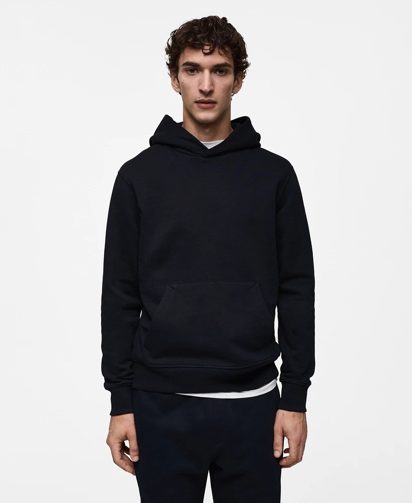 Mango Men's Regular-Fit Cotton-Blend Hoodie
