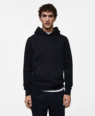 Mango Men's Regular-Fit Cotton-Blend Hoodie