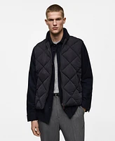 Mango Men's Water-Repellent Quilted Vest