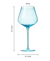 The Wine Savant Colors of The Rocky Mountains Wine Glasses, Set of 5
