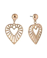 Rachel Rachel Roy Gold Tone Open Heart Earrings