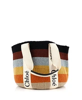 Pre-Owned Chloe Large x Mifuko Woody Tote Stripe Raffia