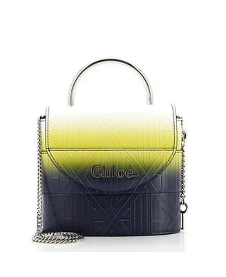 Pre-Owned Chloe Small Aby Lock Bag Embossed Leather