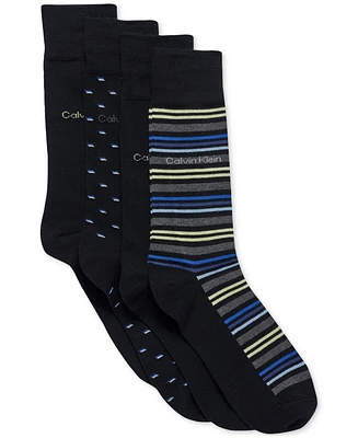 Calvin Klein Men's Dress Crew Socks, 4-pack