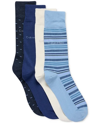 Calvin Klein Men's Dress Crew Socks, 4-pack