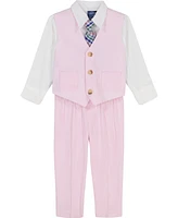 Nautica Baby Boys 4-Piece Seersucker Vest with Tie Set