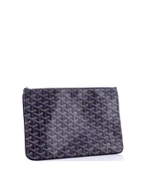 Pre-Owned Goyard Mm Senat Zip Pouch Coated Canvas