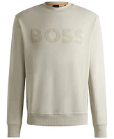 Boss by Hugo Men's Rubber-Print Logo Relaxed-Fit Sweatshirt