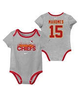 Nike Baby Boys and Girls Patrick Mahomes Kansas City Chiefs Name Number 3-Pack Bodysuit Set