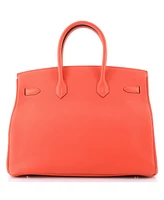 Pre-Owned HERMES Birkin 35 Handbag Red Togo with Gold Hardware