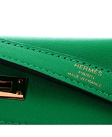 Pre-Owned HERMES Kelly 25 Handbag Green Swift with Gold Hardware