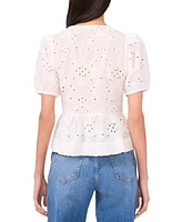 Parker Women's The Alina Eyelet Peplum Top