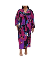 City Chic Plus Size Kaya Print Maxi Dress