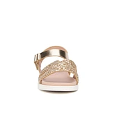 Olivia Miller Big Girls Glitter Glow Slide Sandals
