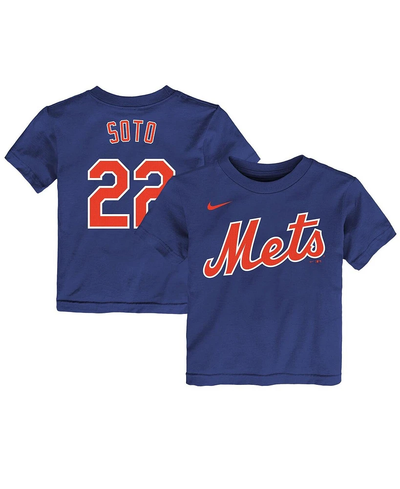 Nike Baby Boys and Girls Juan Soto Royal New York Mets Name & Number T-Shirt