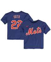 Nike Baby Boys and Girls Juan Soto Royal New York Mets Name & Number T-Shirt