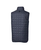 Cutter & Buck Men's Heathered Navy New York Yankees Rainier Full-Zip Puffer Vest